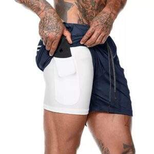 Men’s 2in1 Shorts Navy | Men’s 2in1 Navy Shorts for Summer Workouts