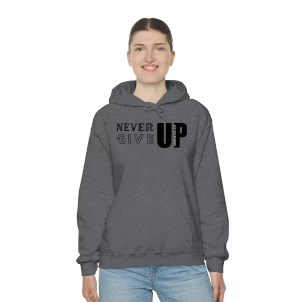 Never Give Up Chicago Hooded Sweater | Positive Unisex Heavy Blend Hooded Sweatshirt |  Motivation Sweater - Image 39