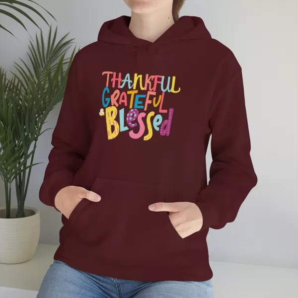 Thankful Grateful Blessed Hoodies | Heavy Blend Hooded Sweatshirt | Unisex Thankful Grateful Blessed Sweater - Image 14