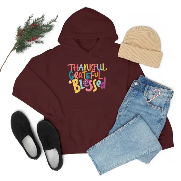 Thankful Grateful Blessed Hoodies | Heavy Blend Hooded Sweatshirt | Unisex Thankful Grateful Blessed Sweater - Image 15