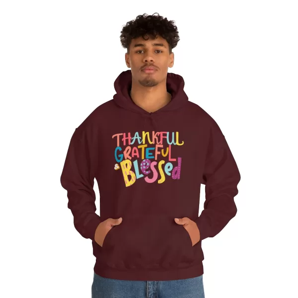 Thankful Grateful Blessed Hoodies | Heavy Blend Hooded Sweatshirt | Unisex Thankful Grateful Blessed Sweater - Image 13