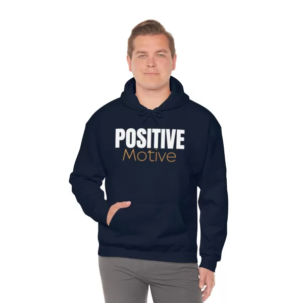 Positive Motive Hooded Sweatshirt | Self Love Hooded | Unisex Motivational Hooded - Image 35