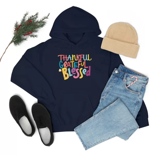 Thankful Grateful Blessed Hoodies | Heavy Blend Hooded Sweatshirt | Unisex Thankful Grateful Blessed Sweater - Image 36