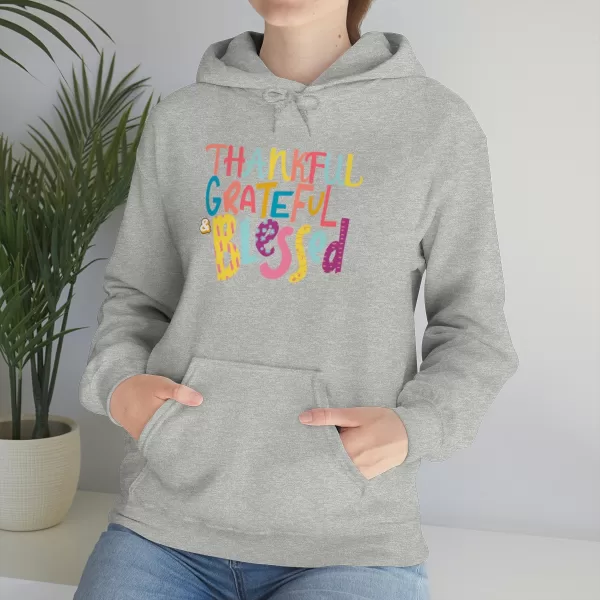 Thankful Grateful Blessed Hoodies | Heavy Blend Hooded Sweatshirt | Unisex Thankful Grateful Blessed Sweater - Image 11