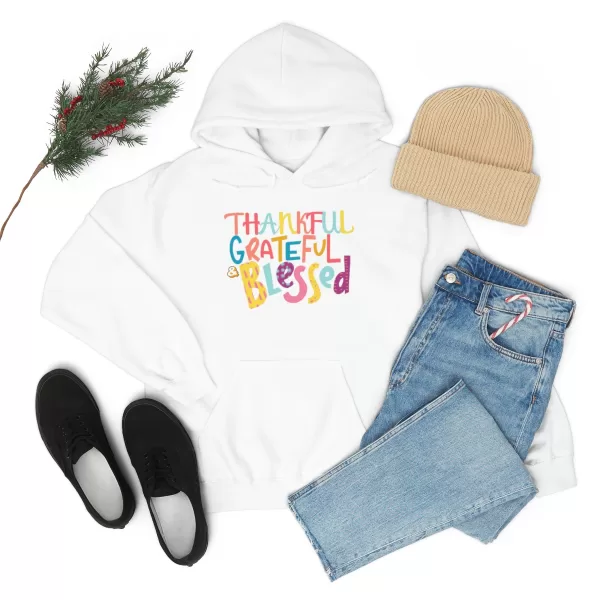 Thankful Grateful Blessed Hoodies | Heavy Blend Hooded Sweatshirt | Unisex Thankful Grateful Blessed Sweater - Image 6