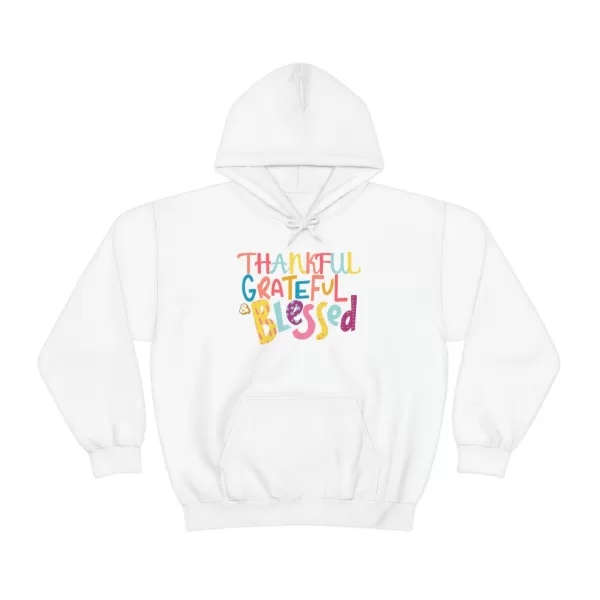 Thankful Grateful Blessed Hoodies | Heavy Blend Hooded Sweatshirt | Unisex Thankful Grateful Blessed Sweater - Image 4