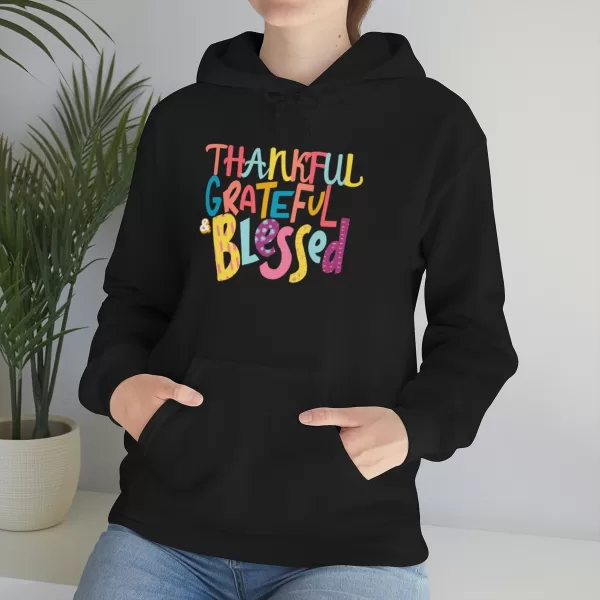 Thankful Grateful Blessed Hoodies | Heavy Blend Hooded Sweatshirt | Unisex Thankful Grateful Blessed Sweater - Image 9