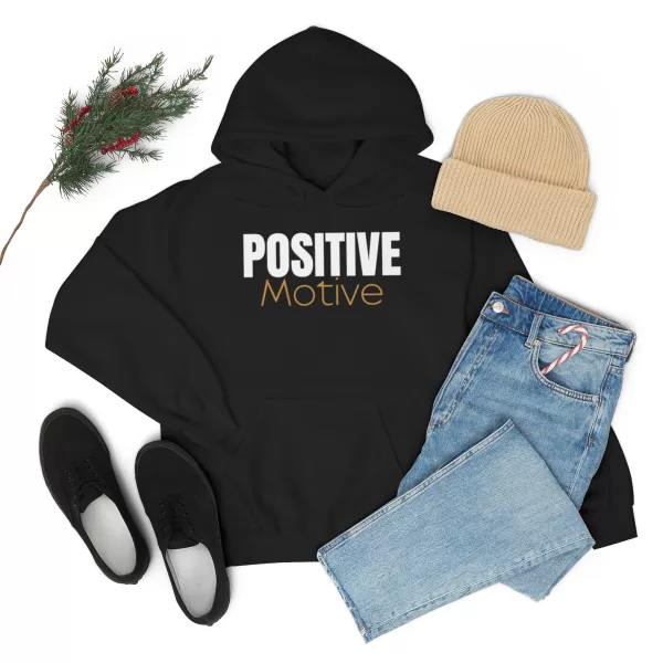 Positive Motive Hooded Sweatshirt | Self Love Hooded | Unisex Motivational Hooded - Image 4