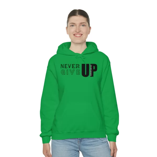 Never Give Up Chicago Hooded Sweater | Positive Unisex Heavy Blend Hooded Sweatshirt |  Motivation Sweater - Image 32