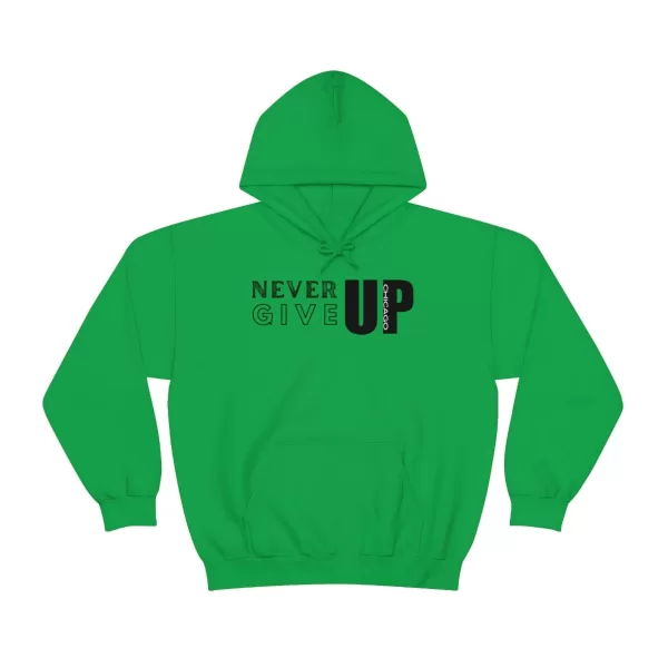 Never Give Up Chicago Hooded Sweater | Positive Unisex Heavy Blend Hooded Sweatshirt |  Motivation Sweater - Image 29