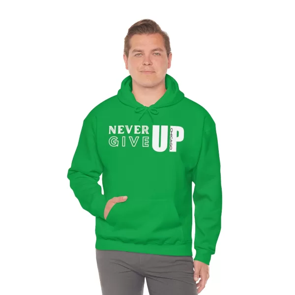 Never Give Up Hooded Sweater | Unisex Heavy Blend Hooded Sweatshirt | Chicago Hooded Sweater - Image 24