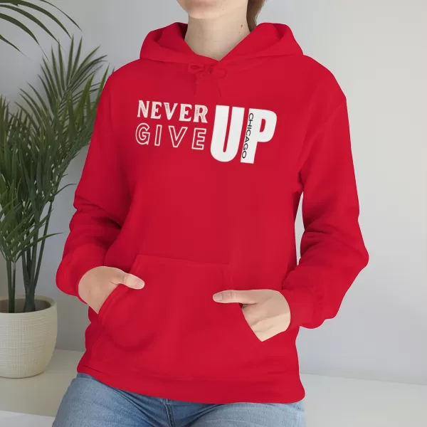 Never Give Up Hooded Sweater | Unisex Heavy Blend Hooded Sweatshirt | Chicago Hooded Sweater - Image 53