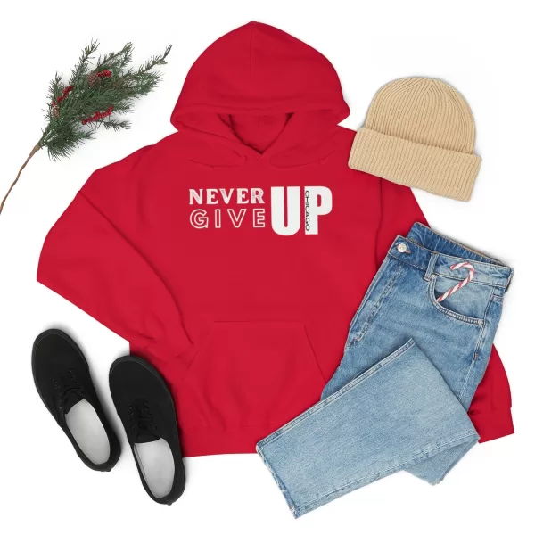 Never Give Up Hooded Sweater | Unisex Heavy Blend Hooded Sweatshirt | Chicago Hooded Sweater - Image 54