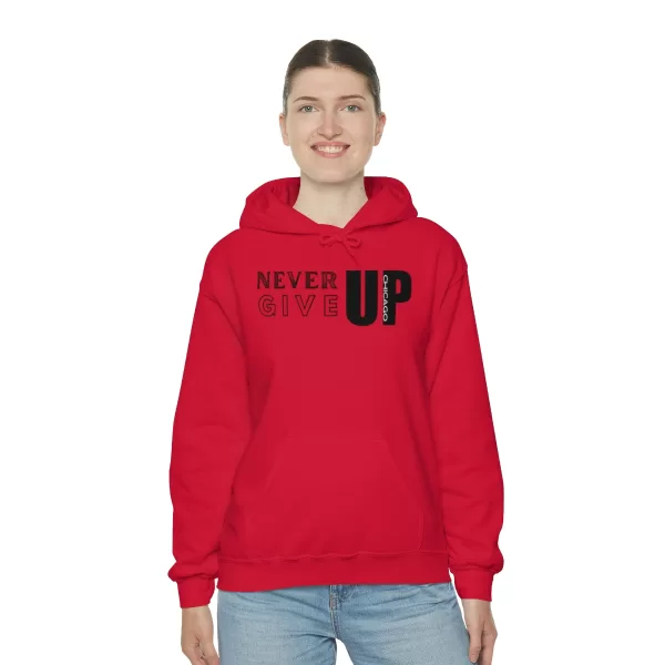 Never Give Up Chicago Hooded Sweater | Positive Unisex Heavy Blend Hooded Sweatshirt |  Motivation Sweater - Image 81