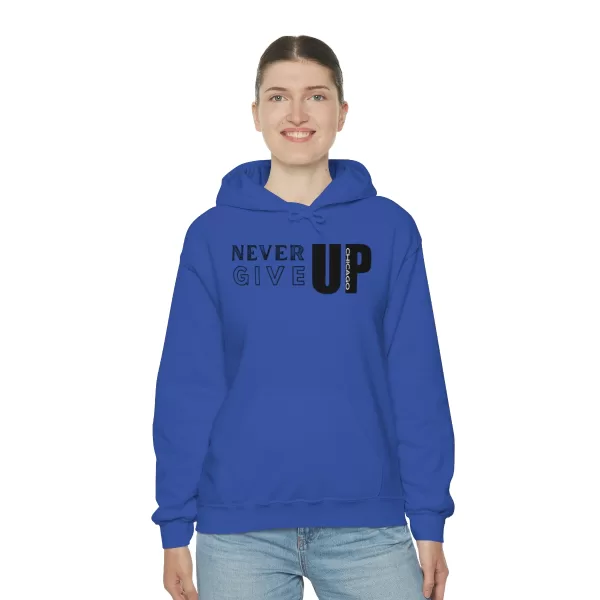 Never Give Up Chicago Hooded Sweater | Positive Unisex Heavy Blend Hooded Sweatshirt |  Motivation Sweater - Image 60