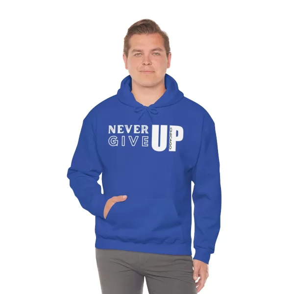 Never Give Up Hooded Sweater | Unisex Heavy Blend Hooded Sweatshirt | Chicago Hooded Sweater - Image 40