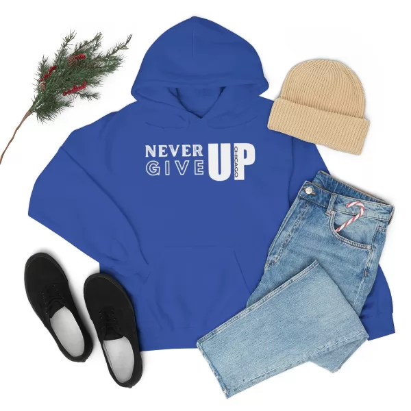 Never Give Up Hooded Sweater | Unisex Heavy Blend Hooded Sweatshirt | Chicago Hooded Sweater - Image 42