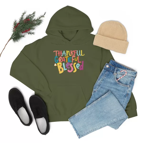 Thankful Grateful Blessed Hoodies | Heavy Blend Hooded Sweatshirt | Unisex Thankful Grateful Blessed Sweater - Image 18