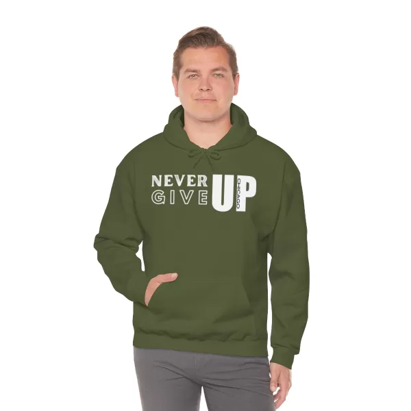 Never Give Up Hooded Sweater | Unisex Heavy Blend Hooded Sweatshirt | Chicago Hooded Sweater - Image 20