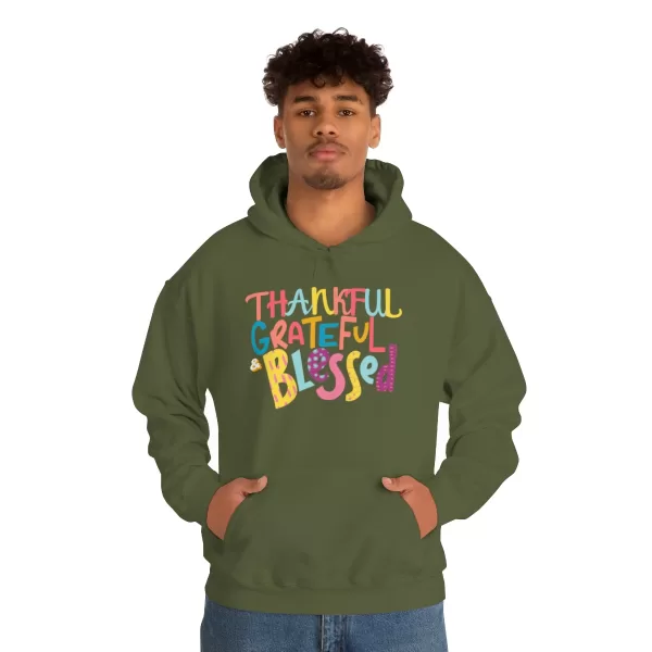 Thankful Grateful Blessed Hoodies | Heavy Blend Hooded Sweatshirt | Unisex Thankful Grateful Blessed Sweater - Image 16