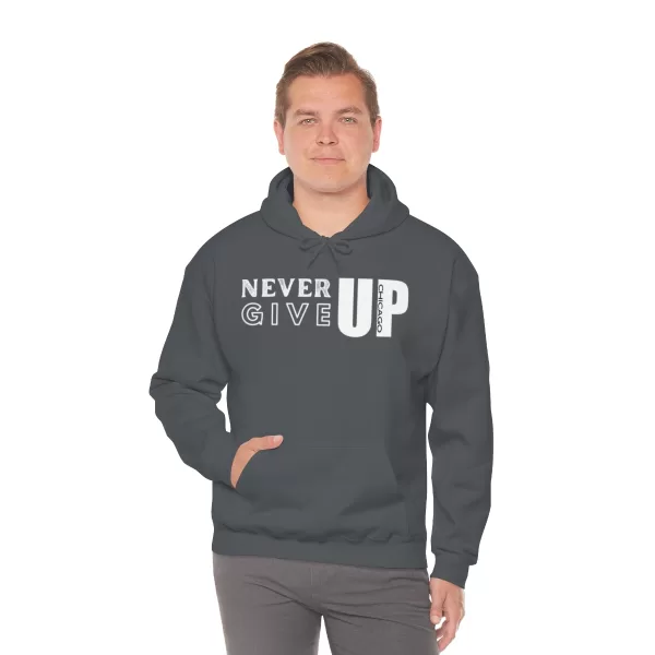 Never Give Up Hooded Sweater | Unisex Heavy Blend Hooded Sweatshirt | Chicago Hooded Sweater - Image 36