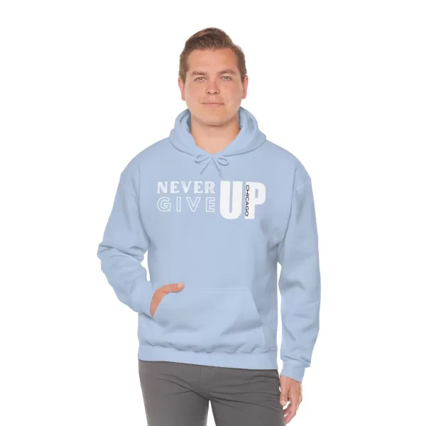 Never Give Up Hooded Sweater | Unisex Heavy Blend Hooded Sweatshirt | Chicago Hooded Sweater - Image 32