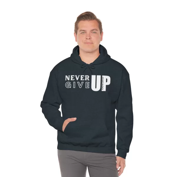 Never Give Up Hooded Sweater | Unisex Heavy Blend Hooded Sweatshirt | Chicago Hooded Sweater - Image 48