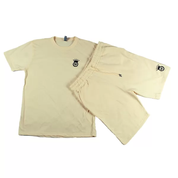 Matching Shirt and Short Set (Beige) | Casual Shirt and Shorts | Beige Shirt and Shorts Outfit